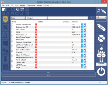 Screenshoot of SARDU multiboot creator